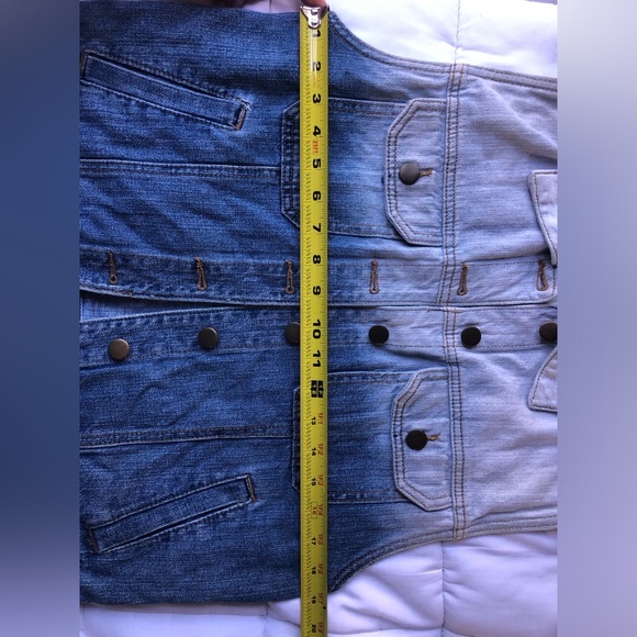 Forever 21 Two Tone Washed Denim Vest Retro Vintage - Picture 7 of 10